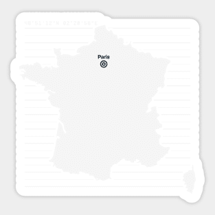 Paris City Map Sticker